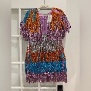 ASOS Multicolor Sequin Mini Dress